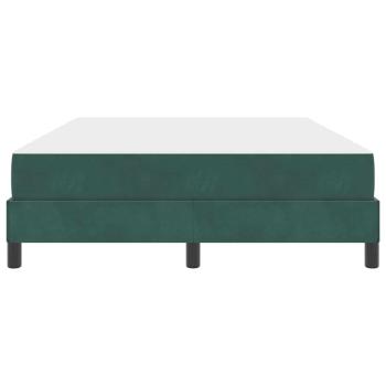 Boxspringbett mit Matratze Dunkelgrün 140 x 210 cm Stoff