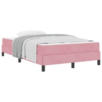 Boxspringbett mit Matratze Rosa 120 x 220 cm Stoff