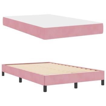 Boxspringbett mit Matratze Rosa 120 x 220 cm Stoff