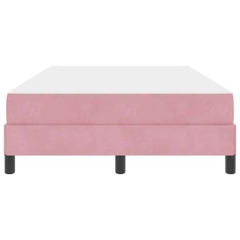 Boxspringbett mit Matratze Rosa 120 x 220 cm Stoff