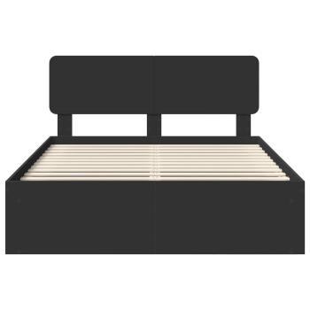 Bettrahmen Schwarz 160 x 200 cm Massives Kiefernholz