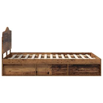 Bettrahmen Altholz 135 x 190 cm Massives Kiefernholz