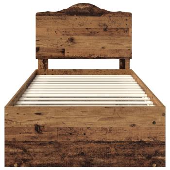 Bettrahmen Altholz 100 x 200 cm Massives Kiefernholz