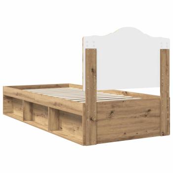 Bettrahmen mit Kopfteil Kunsthandwerk Eiche 100 x 200 cm