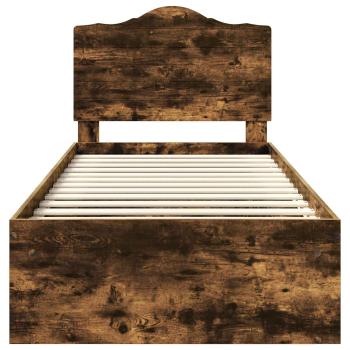 Bettrahmen Geräucherte Eiche 90 x 200 cm Massives Kiefernholz