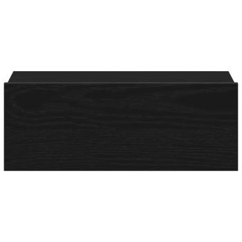 Schwebender Nachttisch Schwarze Eiche 40 x 32 x 15 cm Holzwerkstoff