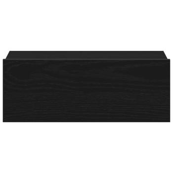 Schwebende Nachttische 2 Stück Schwarze Eiche 40 x 32 x 15 cm Holzwerkstoff