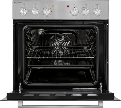 Exquisit EHE 156-2.1 UBZ-Set EEK: A Herdset mit Glaskeramikkochfeld, 59,5 cm breit, 59 L, Autoprogramme, Edelstahl