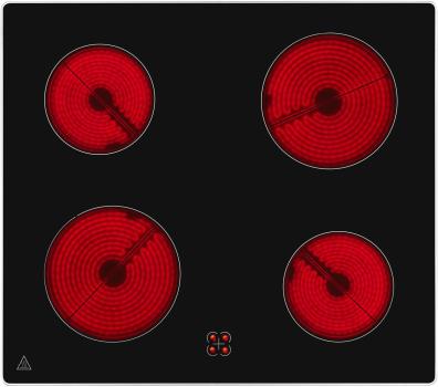 Exquisit HE256-U-020-Set EEK: A Herdset mit Glaskeramikkochfeld, 59,5 cm breit, 59 L, Auftauprogramm, schwarz