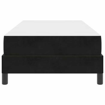 Boxspringbett mit Matratze Schwarz 80 x 220 cm Stoff