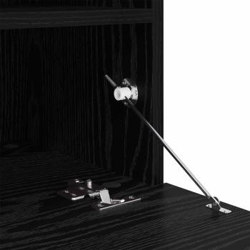 TV-Wandregal-Set 7 pcs Schwarz Eichen-Optik Holzwerkstoff