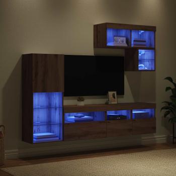 TV-Wandgeräte Wandmontiert 6 pcs Artisan-Eiche Holzwerkstoff