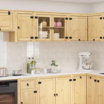 ARDEBO.de - Schrank mit Regal Honig 60 x 32 x 40 cm Massives Kiefernholz