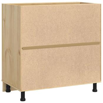 Schrank mit Regal Honig 80 x 46 x 81.5 cm Massives Kiefernholz