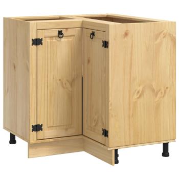 Schrank mit Regal Honig 60 x 32 x 40 cm Massives Kiefernholz