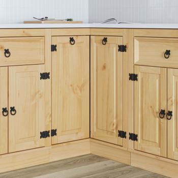 Schrank mit Regal Honig 60 x 32 x 40 cm Massives Kiefernholz