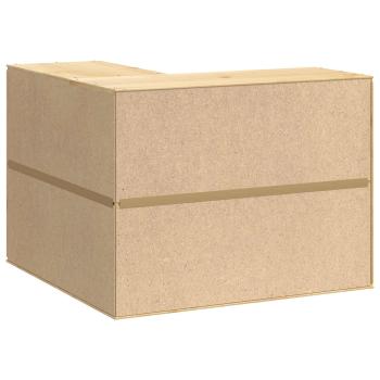 Schrank mit Regal Honig 80 x 80 x 60 cm Massives Kiefernholz