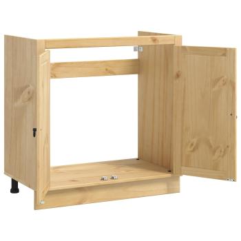 Schrank mit Tür Honig 80 x 46 x 81.5 cm Massives Kiefernholz