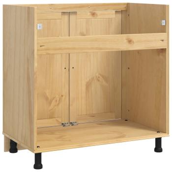 Schrank mit Tür Honig 80 x 46 x 81.5 cm Massives Kiefernholz