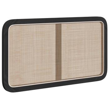 Kopfteil mit Kopfteil Schwarz 100 x 55 x 3 cm Rattan
