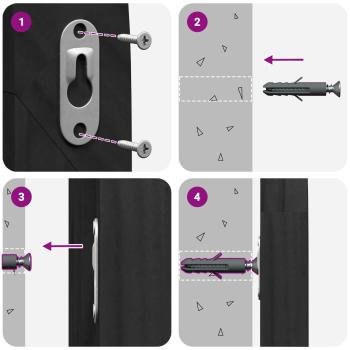 Kopfteil mit Kopfteil Schwarz 120 x 55 x 3 cm Rattan