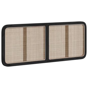 Kopfteil mit Kopfteil Schwarz 140 x 55 x 3 cm Rattan