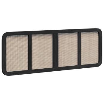 Kopfteil mit Kopfteil Schwarz 160 x 55 x 3 cm Rattan
