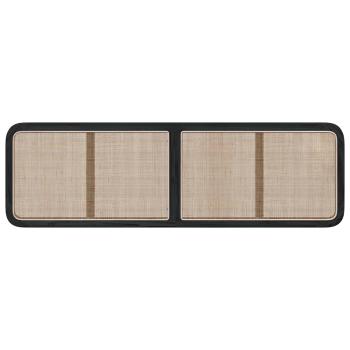 Kopfteil mit Kopfteil Schwarz 180 x 55 x 3 cm Rattan