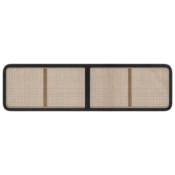 Kopfteil mit Kopfteil Schwarz 200 x 55 x 3 cm Rattan