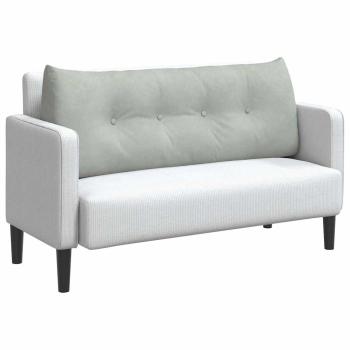 Rückenkissen Hellgrau 120 x 24 x 50 cm Samt