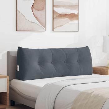 ARDEBO.de - Rückenkissen Dunkelgrau 120 x 24 x 50 cm Samt