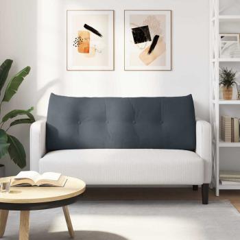 Rückenkissen Dunkelgrau 120 x 24 x 50 cm Samt