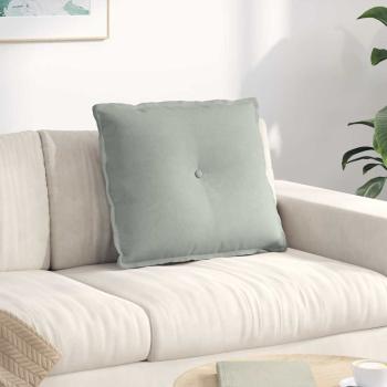 ARDEBO.de - Rückenkissen Hellgrau 60 x 50 cm Cordstoff