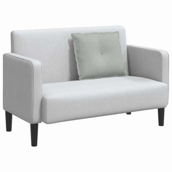 Rückenkissen Hellgrau 60 x 50 cm Cordstoff