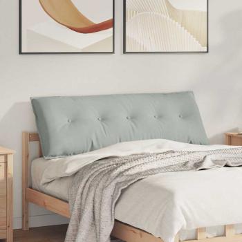 ARDEBO.de - Rückenkissen Hellgrau 140 x 50 cm Cordstoff