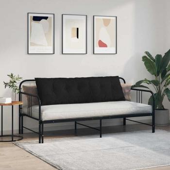 Rückenkissen Schwarz 160 x 19 x 50 cm Stoff