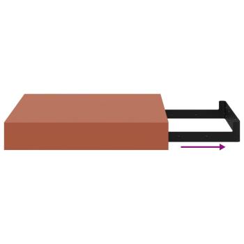 Wandregale 2 pcs Rot 23 x 23,5 x 4 cm Holzwerkstoff