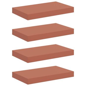 Wandregale 4 pcs Rot 40 x 23,5 x 4 cm Holzwerkstoff