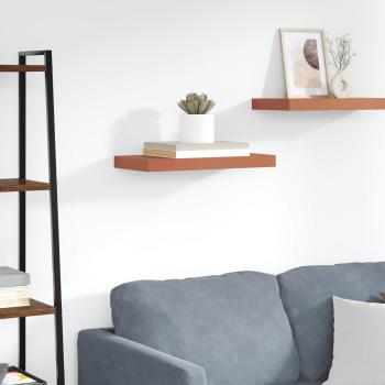 ARDEBO.de - Wandregal Wandmontiert Rot 50 x 23,5 x 4 cm Holzwerkstoff