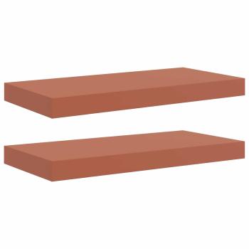 Wandregale 2 pcs Rot 50 x 23,5 x 4 cm Holzwerkstoff