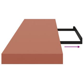 Wandregal Wandmontiert Rot 120 x 23,5 x 4 cm Holzwerkstoff