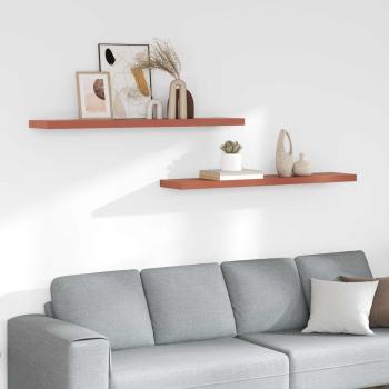 ARDEBO.de - Wandregale 2 pcs Rot 120 x 23,5 x 4 cm Holzwerkstoff