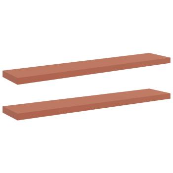 Wandregale 2 pcs Rot 120 x 23,5 x 4 cm Holzwerkstoff