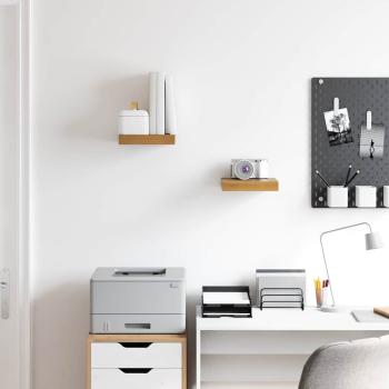 Wandregale 2 pcs Braun 23 x 23,5 x 4 cm Holzwerkstoff