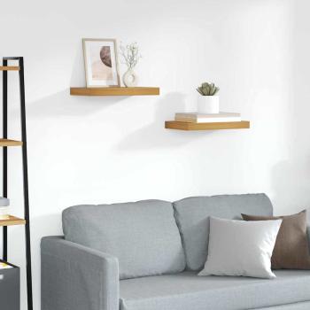 ARDEBO.de - Wandregale 2 pcs Braun 40 x 23,5 x 4 cm Holzwerkstoff