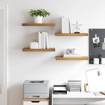 ARDEBO.de - Wandregale 4 pcs Braun 50 x 23,5 x 4 cm Holzwerkstoff