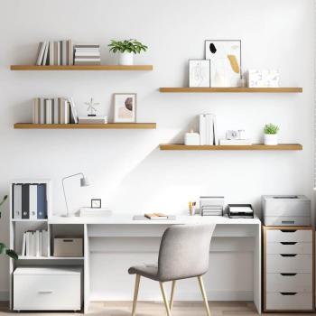 Wandregale 4 pcs Braun 120 x 23,5 x 4 cm Holzwerkstoff