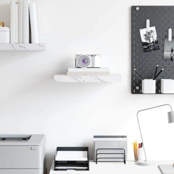 Wandregal Weiß Marmor 40 x 23,5 x 4 cm Holzwerkstoff