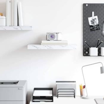 Wandregal Weiß Marmor 50 x 23,5 x 4 cm Holzwerkstoff