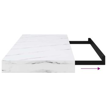 Wandregal Weiß Marmor 60 x 23,5 x 4 cm Holzwerkstoff